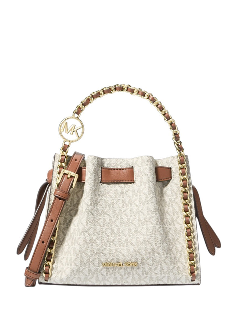 Michael Kors Mina Small Belt Chain Crossbody Bag - Vanilla
