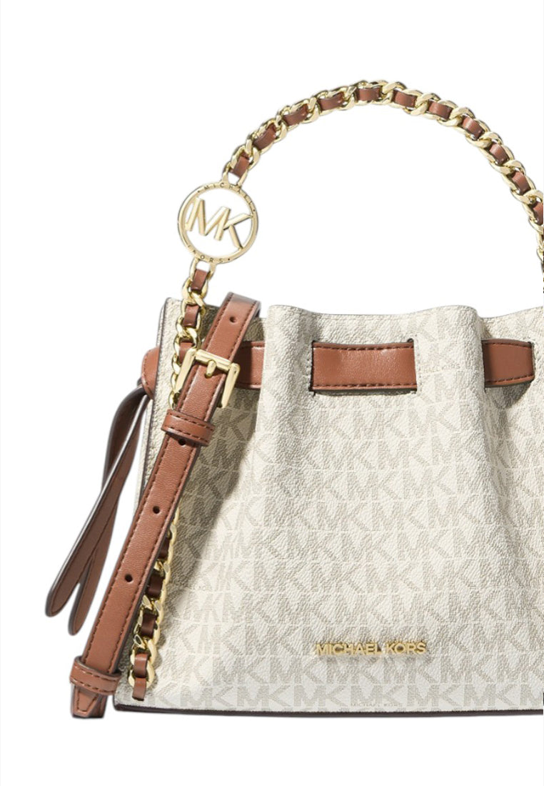 Michael Kors Mina Small Belt Chain Crossbody Bag - Vanilla