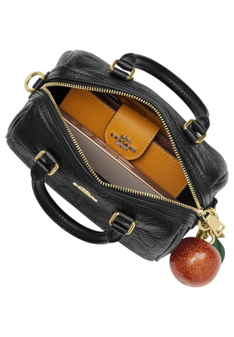 Coach Mini Rowan Crossbody Bag In Signature Leather - Black