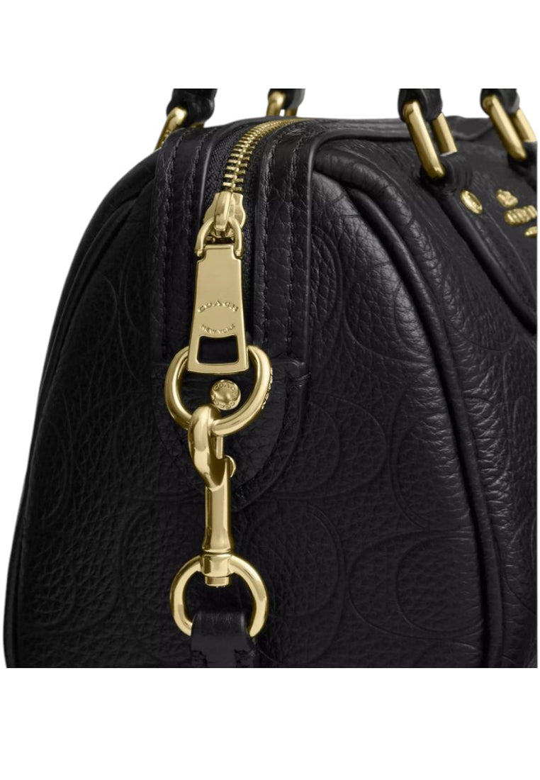 Coach Mini Rowan Crossbody Bag In Signature Leather - Black