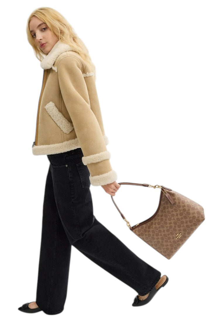 Coach Laurel Shoulder Bag In Signature Canvas - Tan/Brown