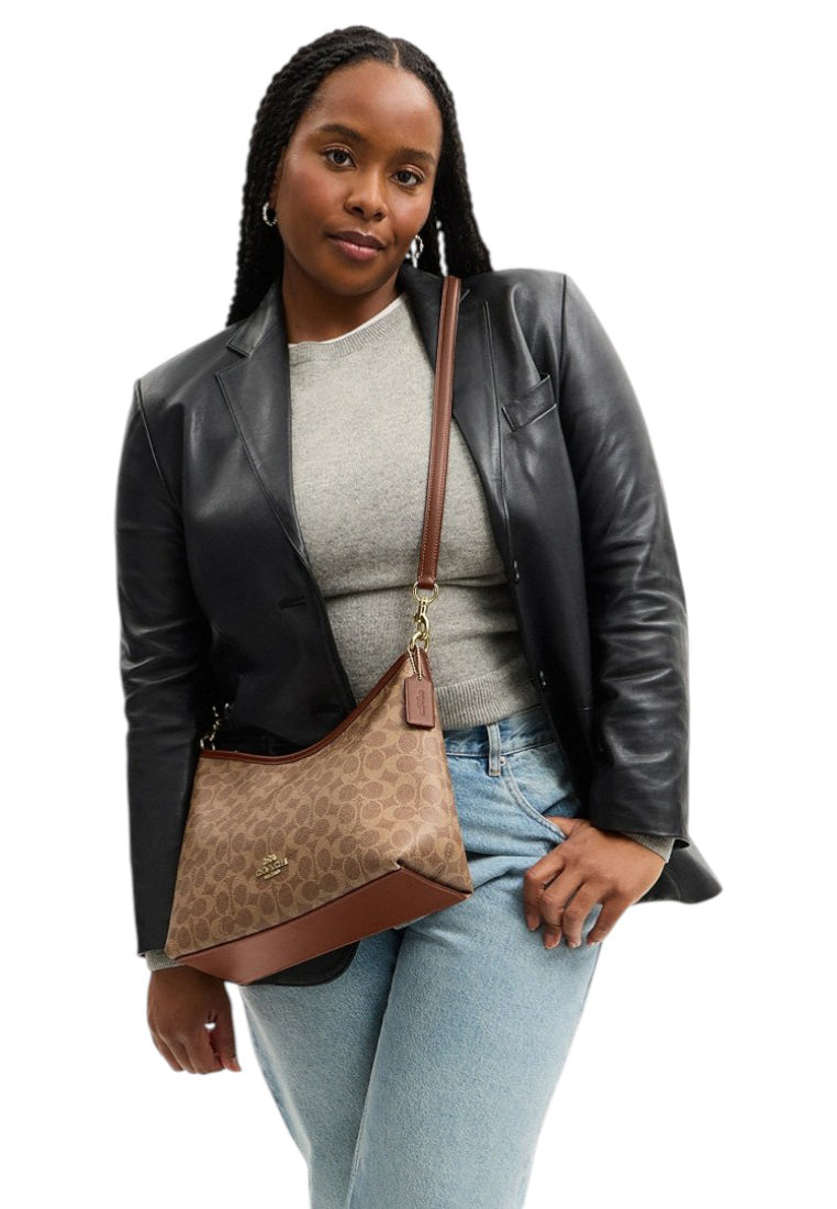 Coach Laurel Shoulder Bag In Signature Canvas - Tan/Brown