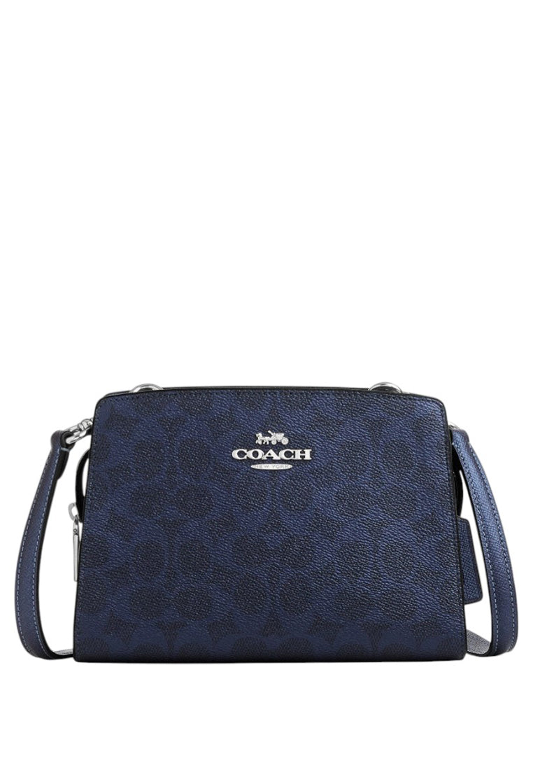 Coach Gia Crossbody Bag In Signature Canvas - Navy
