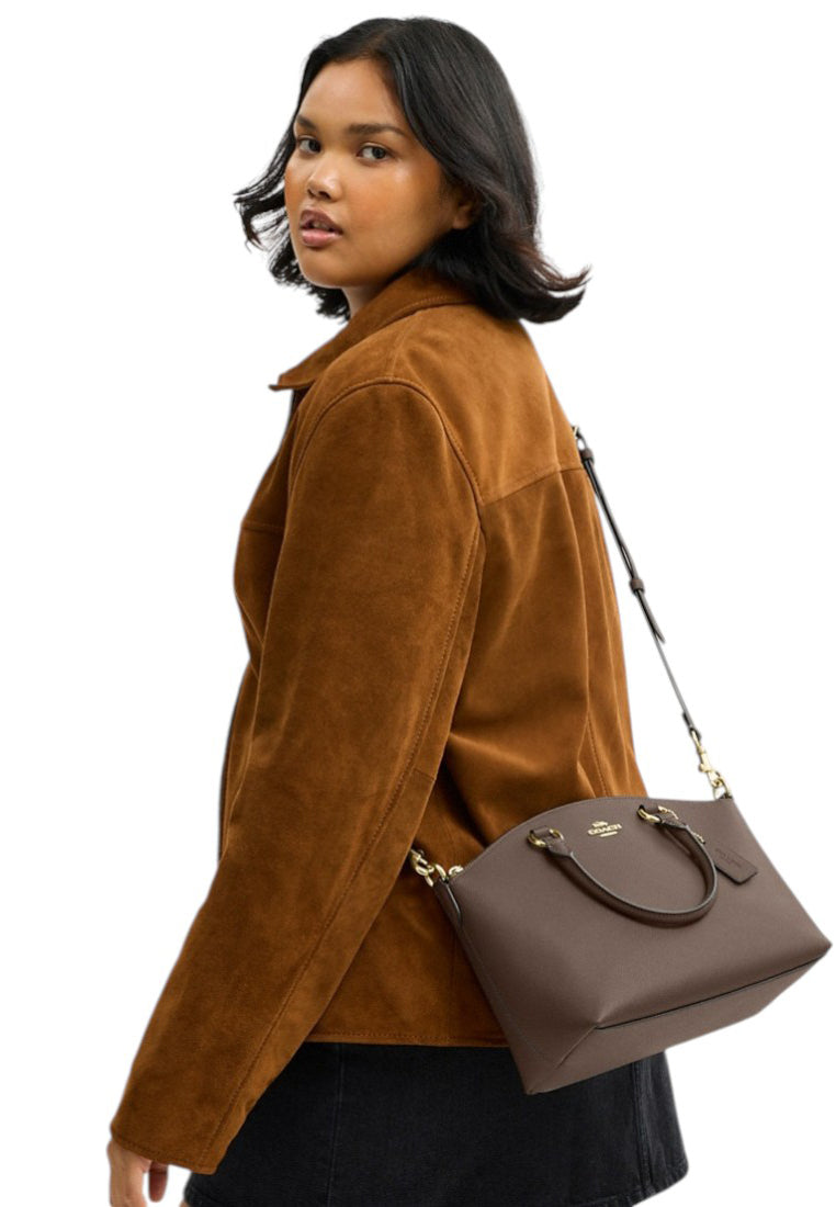 Coach Sadie Satchel Bag - Dark Stone