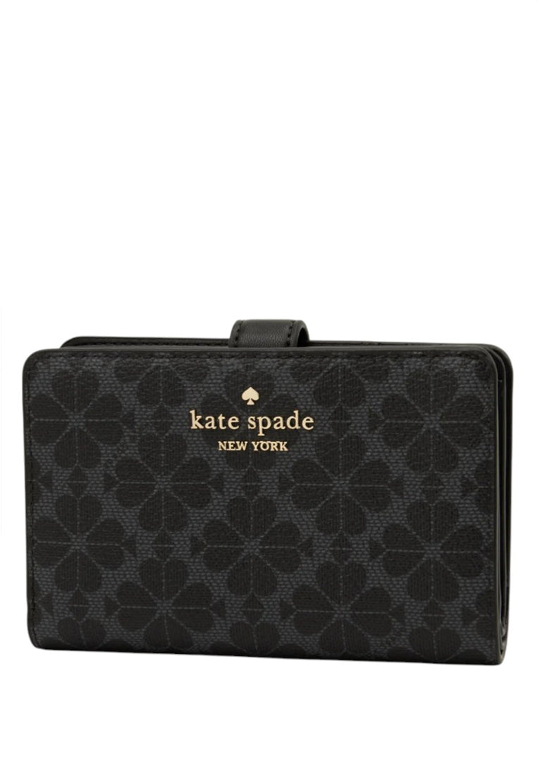 Kate Spade Spade Flower Medium Bifold Wallet - Black