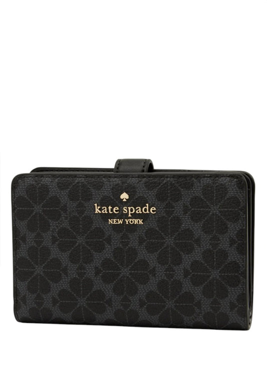 Kate Spade Spade Flower Medium Bifold Wallet - Black
