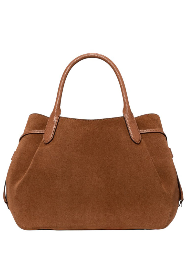 Kate Spade Dumpling Suede Large Satchel - Warm Ginger