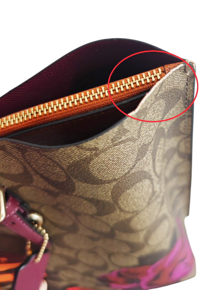 Coach [DEFECTS] Mollie Tote In Signature Canvas With Jumbo Floral Print - Brown/Multi