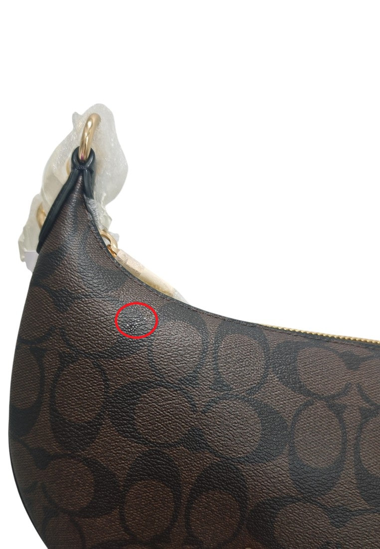 Coach [DEFECTS] Payton Hobo In Signature Canvas - Dark Brown