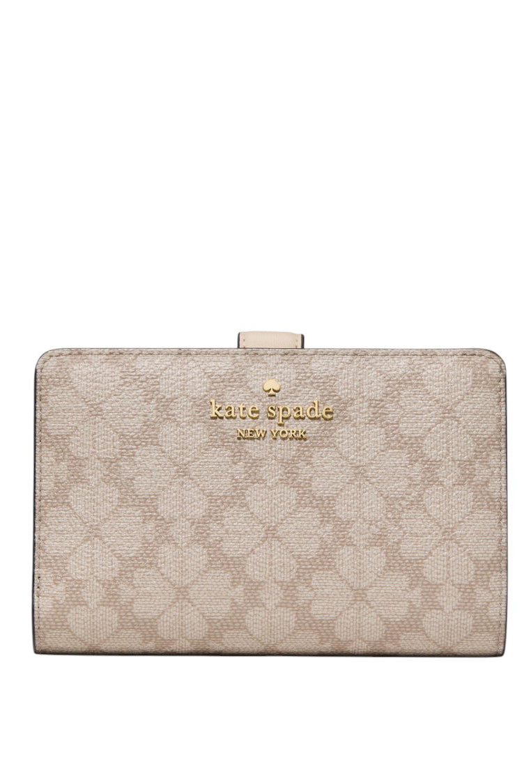 Kate Spade Spade Flower Medium Bifold Wallet - Dark Beige