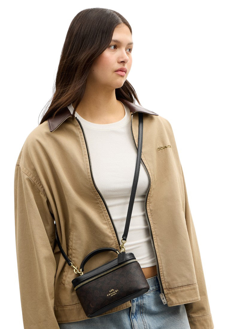 Coach Rainer Crossbody Bag 18 In Signature Canvas - Walnut/Black