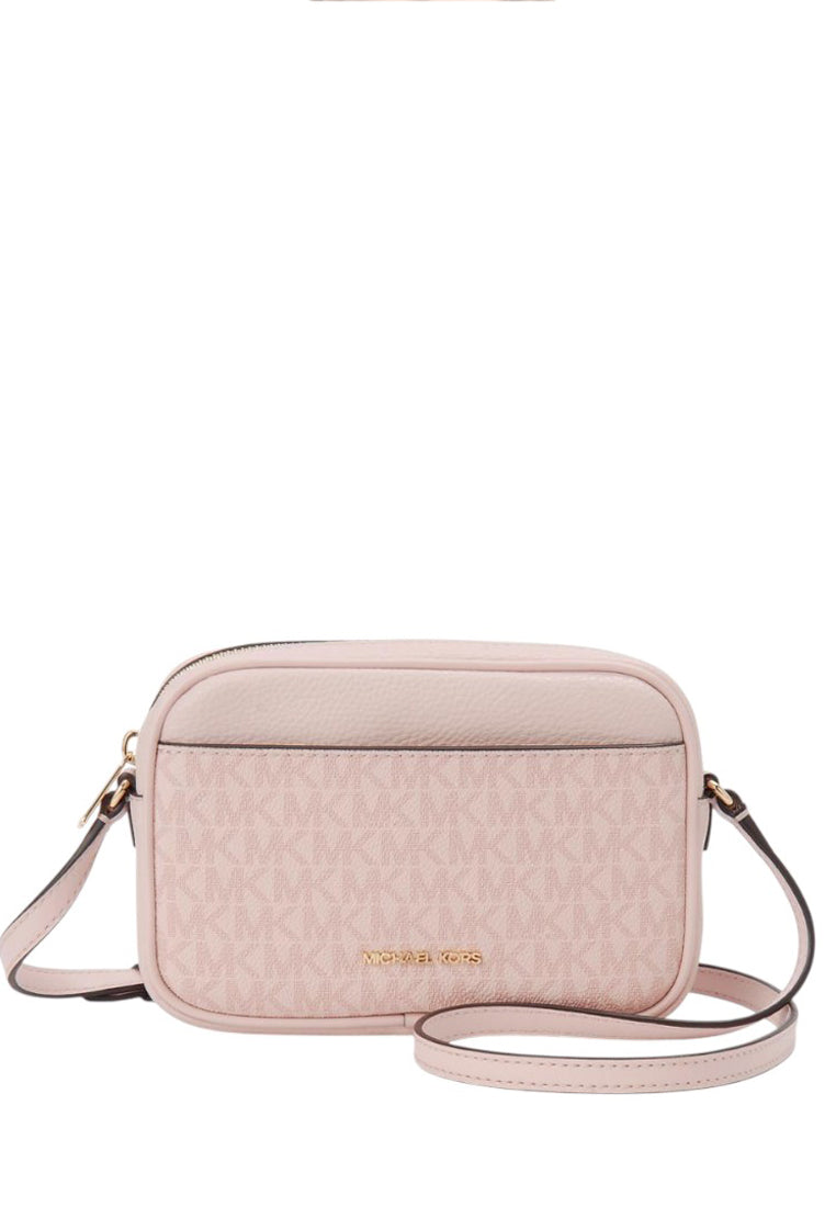 Michael Kors Jet Set Small Signature Logo Camera Crossbody Bag - Powder Blush