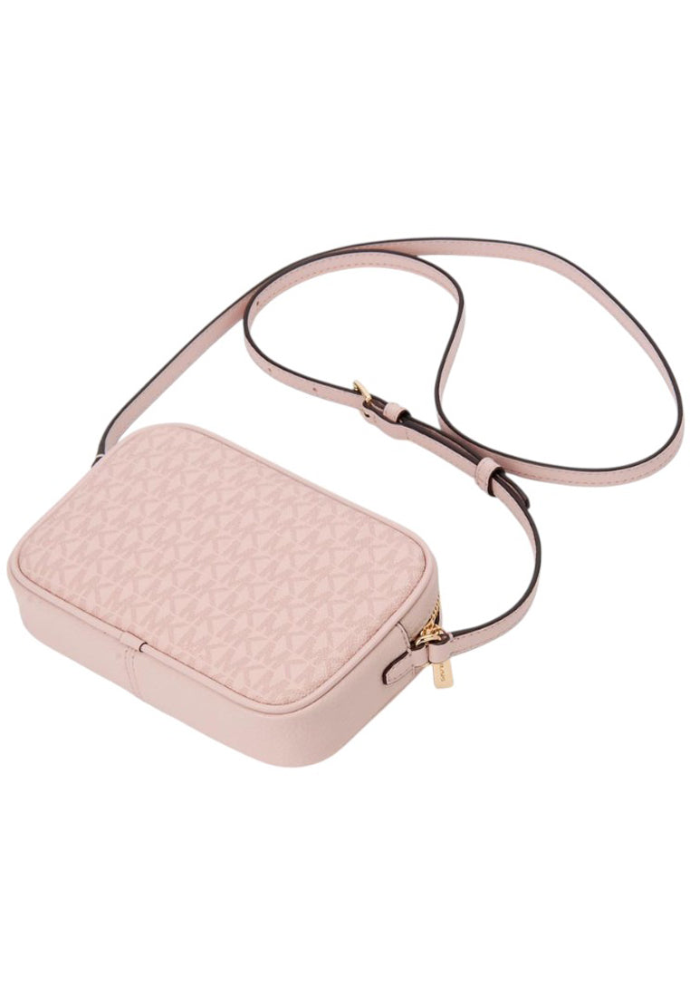 Michael Kors Jet Set Small Signature Logo Camera Crossbody Bag - Powder Blush