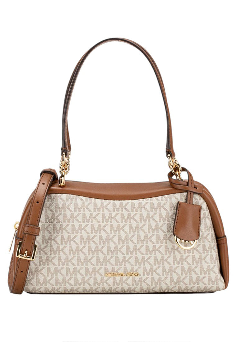 Michael Kors Cecily Small Signature Logo Shoulder Bag - Vanilla