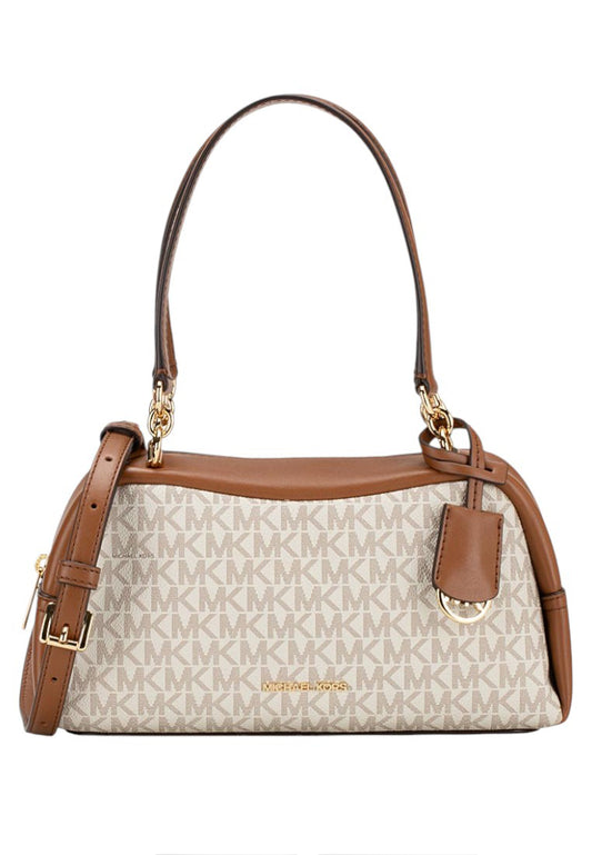 Michael Kors Cecily Small Signature Logo Shoulder Bag - Vanilla