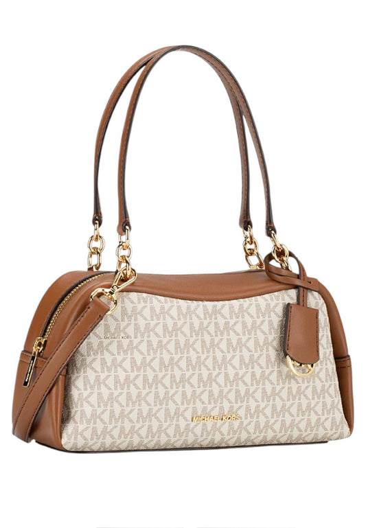 Michael Kors Cecily Small Signature Logo Shoulder Bag - Vanilla