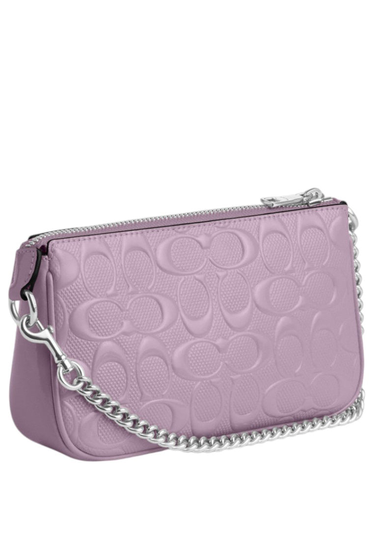 Coach Nolita 19 In Signature Leather With Heart Charm - Light Violet