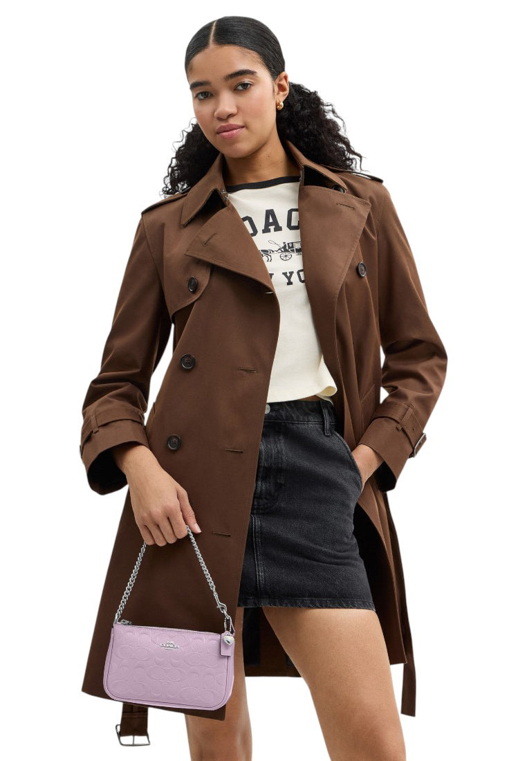 Coach Nolita 19 In Signature Leather With Heart Charm - Light Violet
