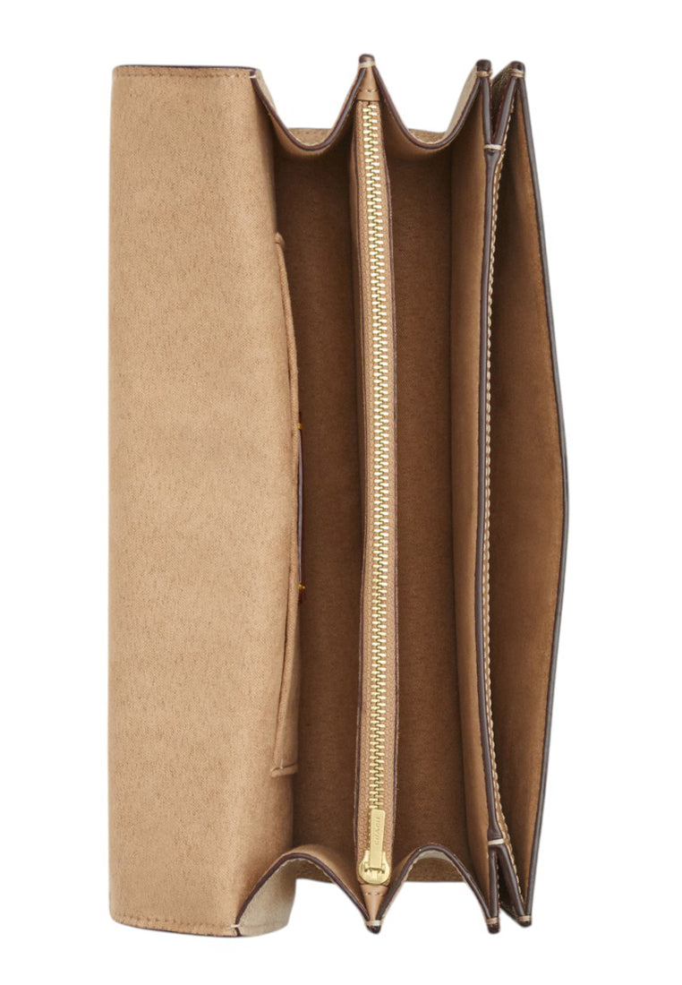 Coach Klare Envelope Crossbody Bag In Blocked Signature Canvas - Sand/Tan