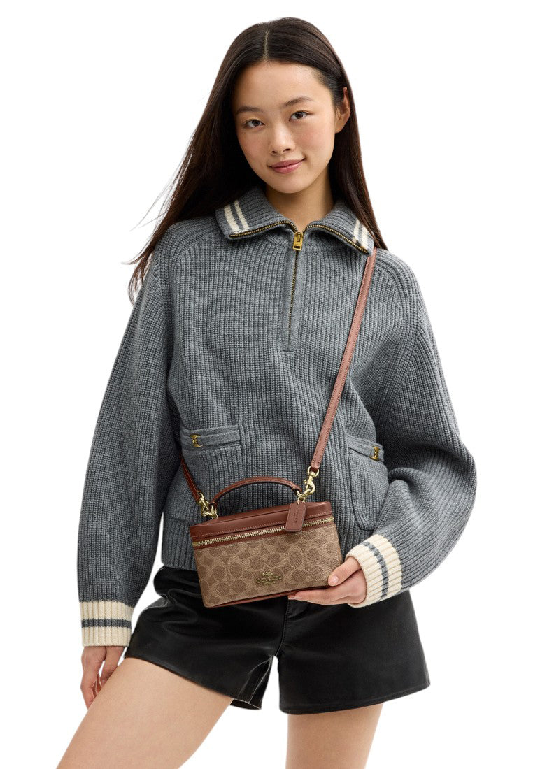 Coach Rainer Crossbody Bag 18 In Signature Canvas - Tan/Brown