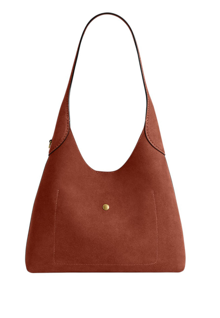 Coach Suede Brooklyn Shoulder Bag 28 - Clay