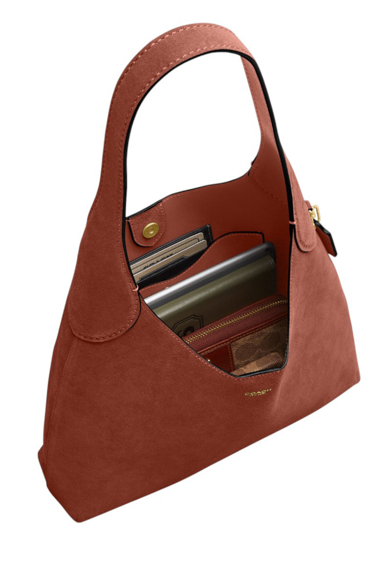 Coach Suede Brooklyn Shoulder Bag 28 - Clay
