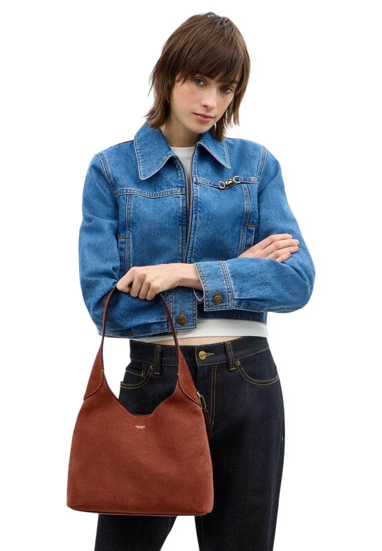 Coach Suede Brooklyn Shoulder Bag 28 - Clay