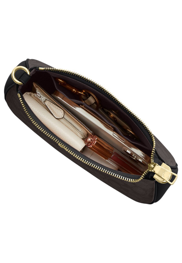 Coach Teri Shoulder Bag In Signature Canvas - Walnut/Black