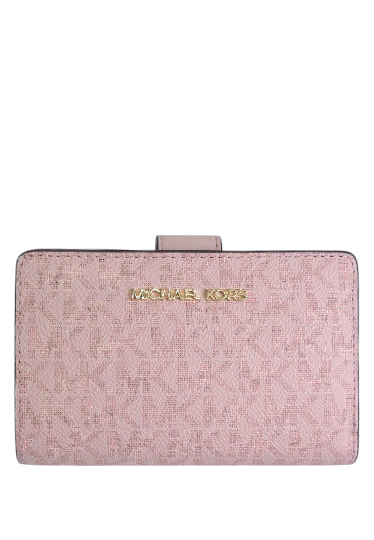 Michael Kors Jet Set Travel Medium Bifold Zip Coin Wallet - Powder Blush