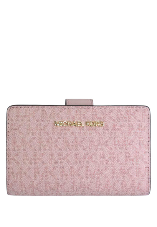 Michael Kors Jet Set Travel Medium Bifold Zip Coin Wallet - Powder Blush