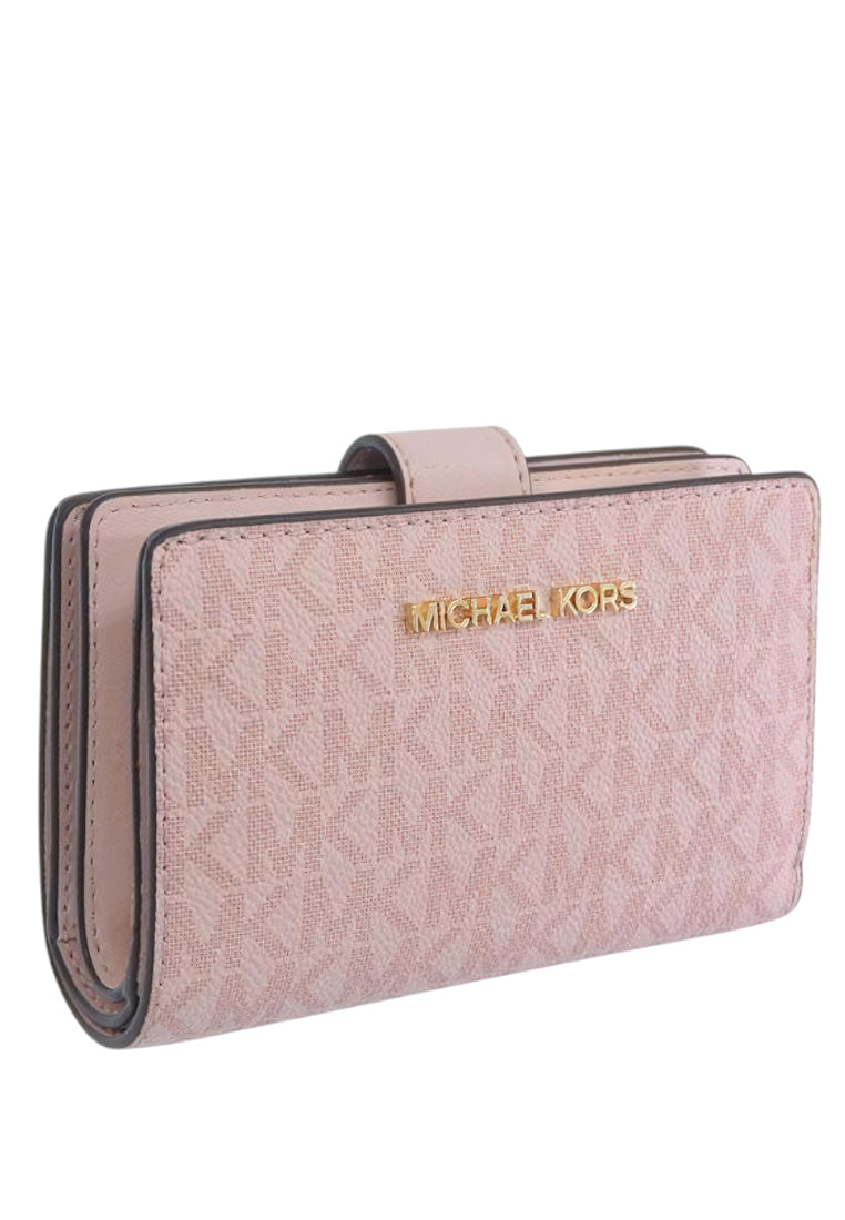 Michael Kors Jet Set Travel Medium Bifold Zip Coin Wallet - Powder Blush