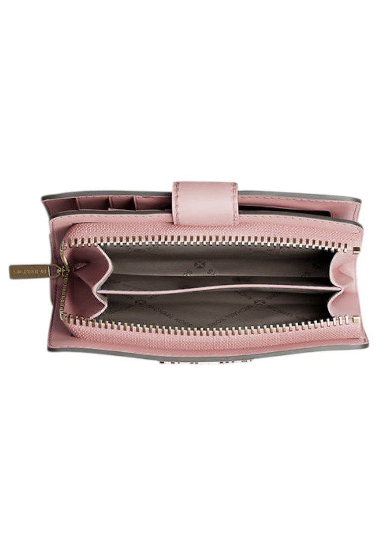 Michael Kors Jet Set Travel Medium Bifold Zip Coin Wallet - Powder Blush