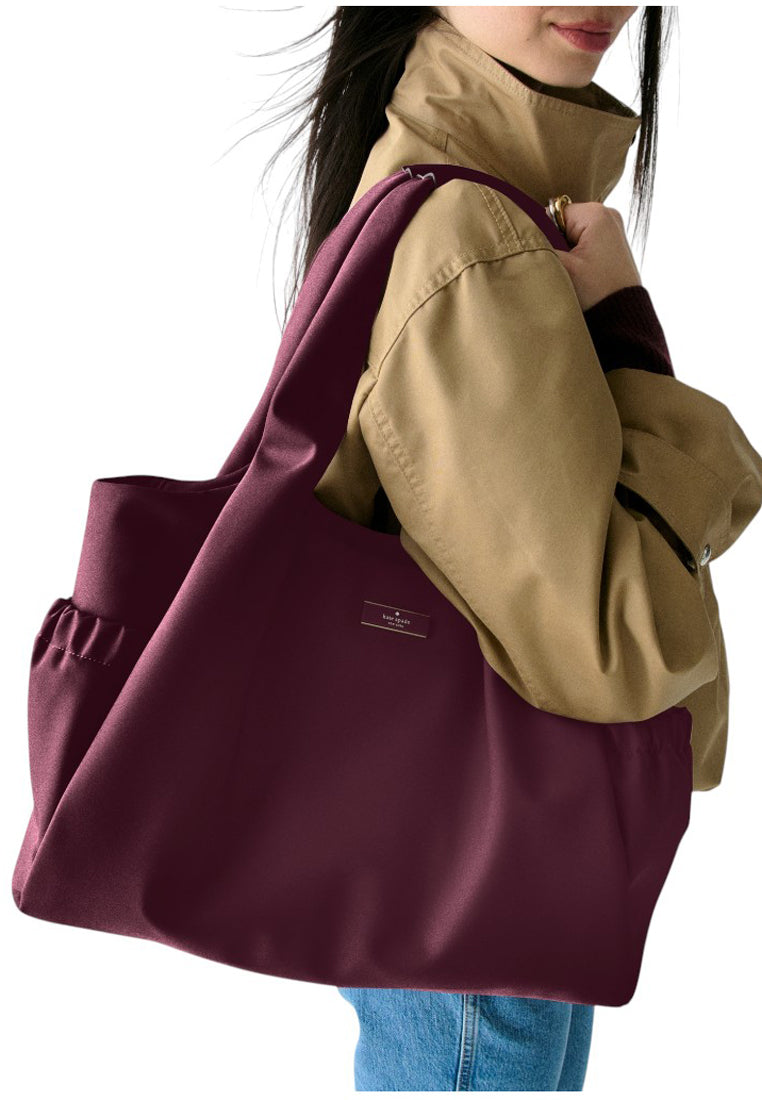 Kate Spade Carter Nylon Large Baby Bag - Deep Cherry