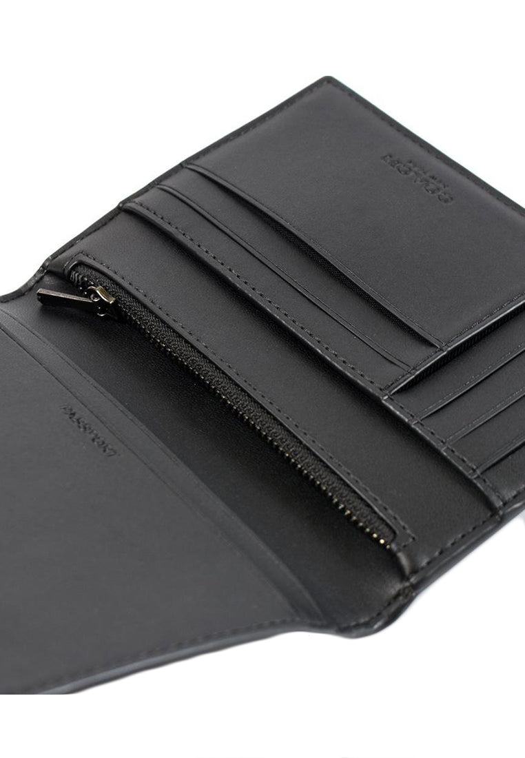 Coach Mens Passport Card Case In Signature Canvas - Tan/Black