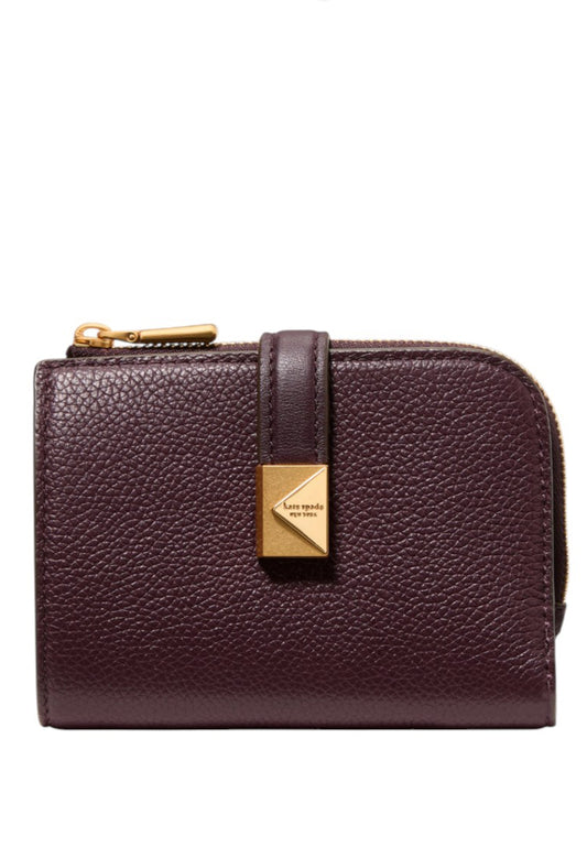 Kate Spade Deco Small Compact Wallet - Blackberry