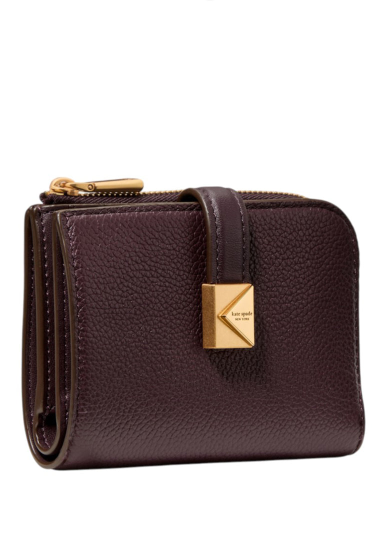 Kate Spade Deco Small Compact Wallet - Blackberry