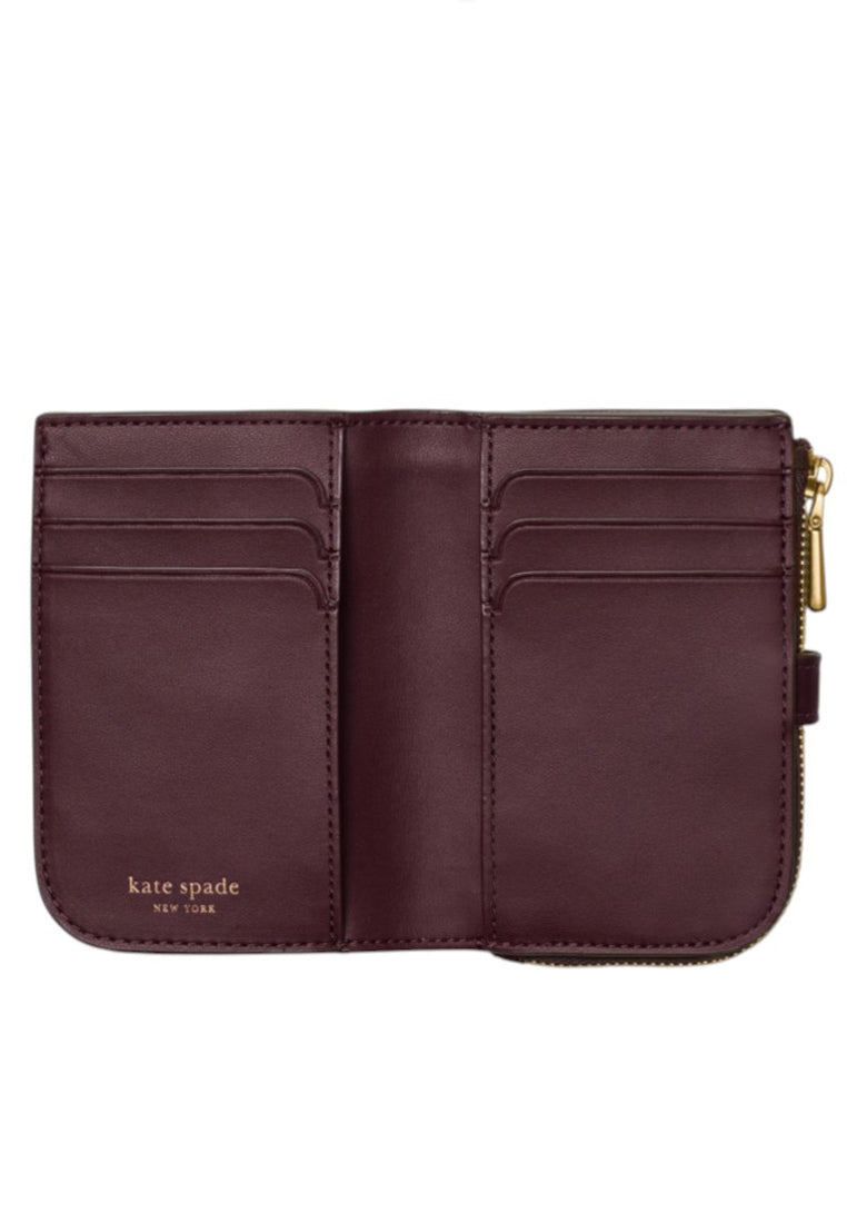 Kate Spade Deco Small Compact Wallet - Blackberry