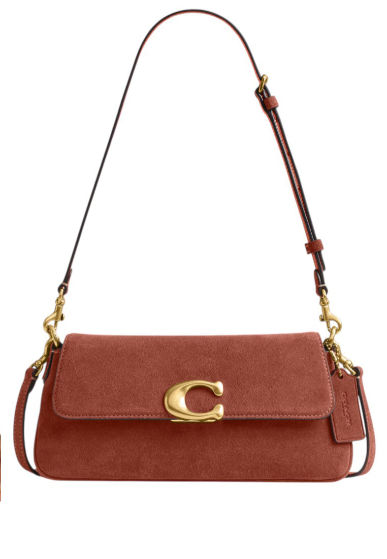 Coach Suede Jet Shoulder Bag - Clay