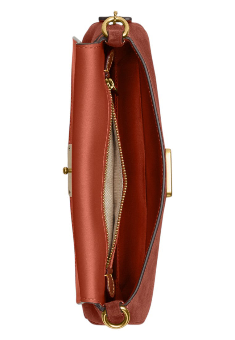 Coach Suede Jet Shoulder Bag - Clay