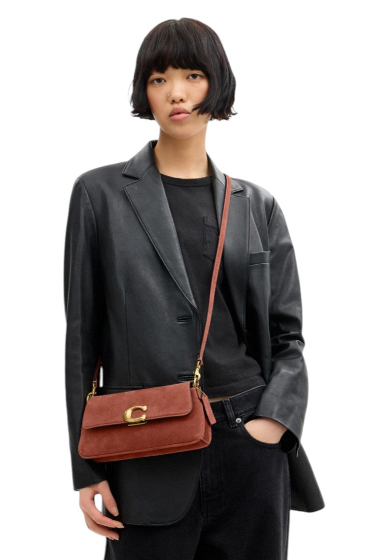 Coach Suede Jet Shoulder Bag - Clay