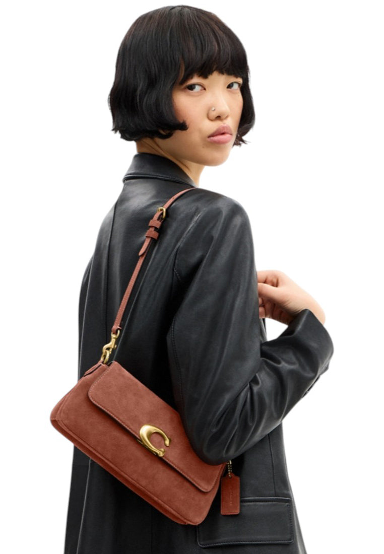Coach Suede Jet Shoulder Bag - Clay