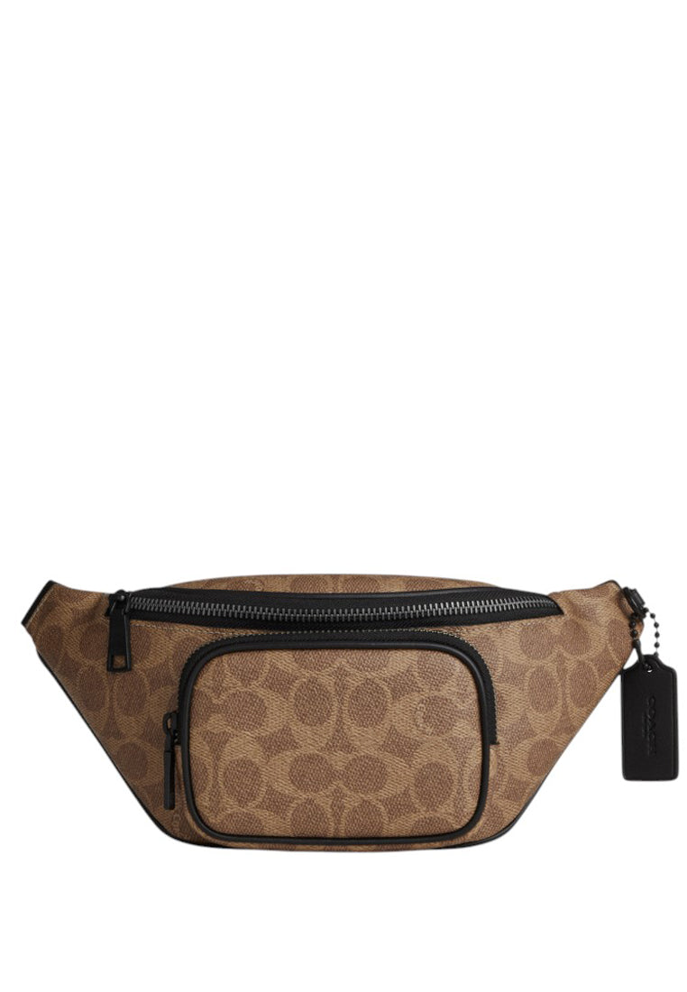 Coach Mens Travis Belt Bag 30 In Signature Canvas - Brown