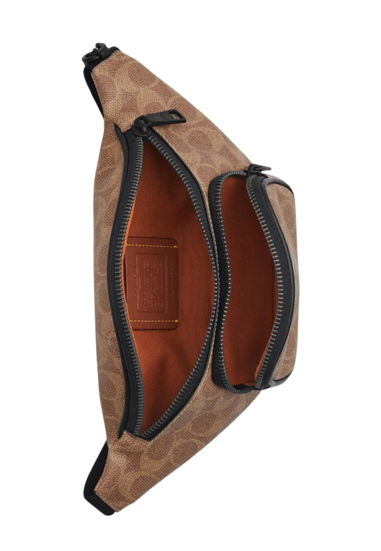 Coach Mens Travis Belt Bag 30 In Signature Canvas - Brown