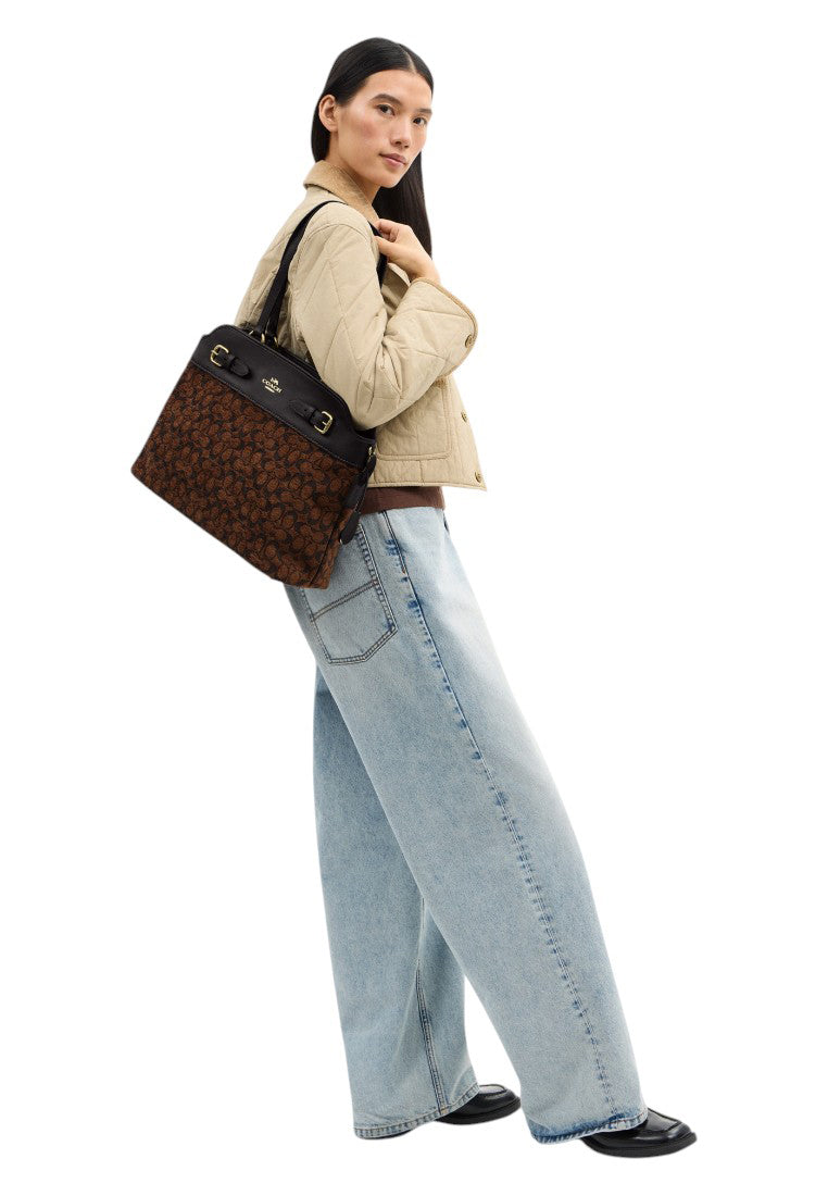 Coach Easton Tote Bag In Signature Chenille - Truffle