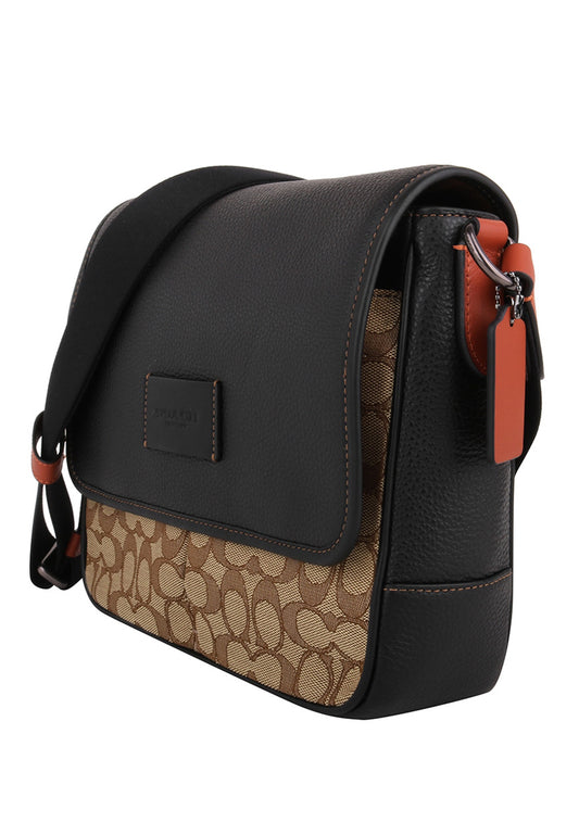 Coach Mens Sprint Map Bag 25 In Signature Jacquard - Brown/Black