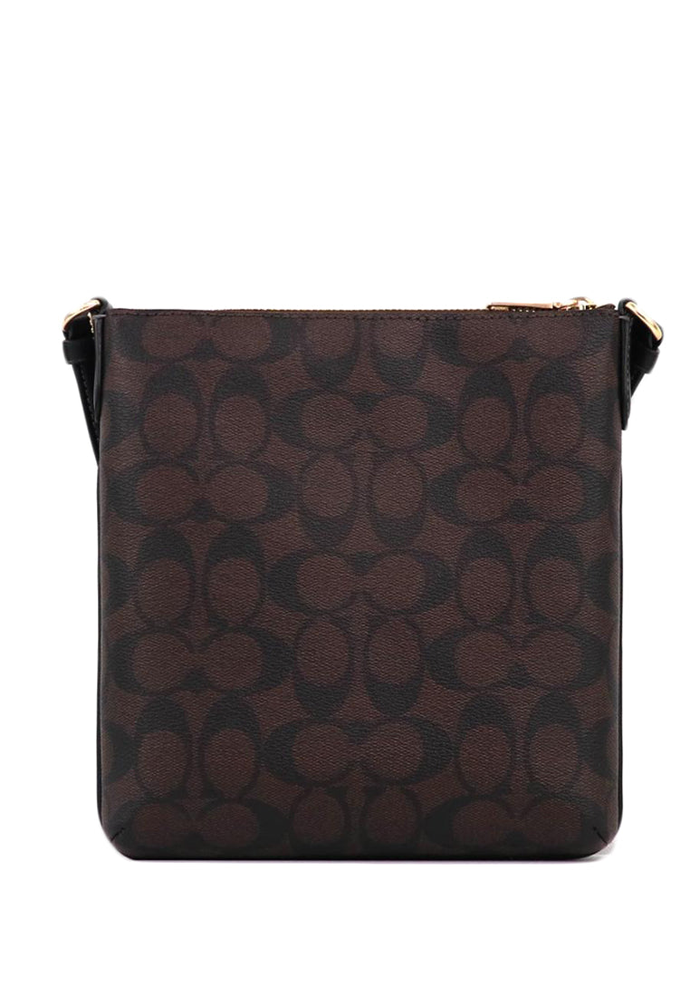 Coach Mini Rowan File Bag In Signature - Dark Brown – Haute