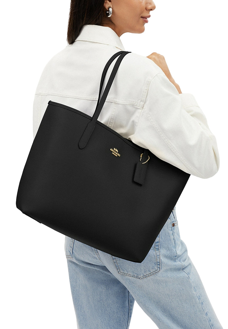 Coach city tote black online
