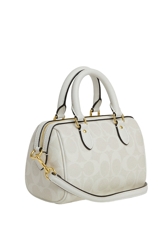 Coach Mini Rowan Crossbody In Signature Canvas - White